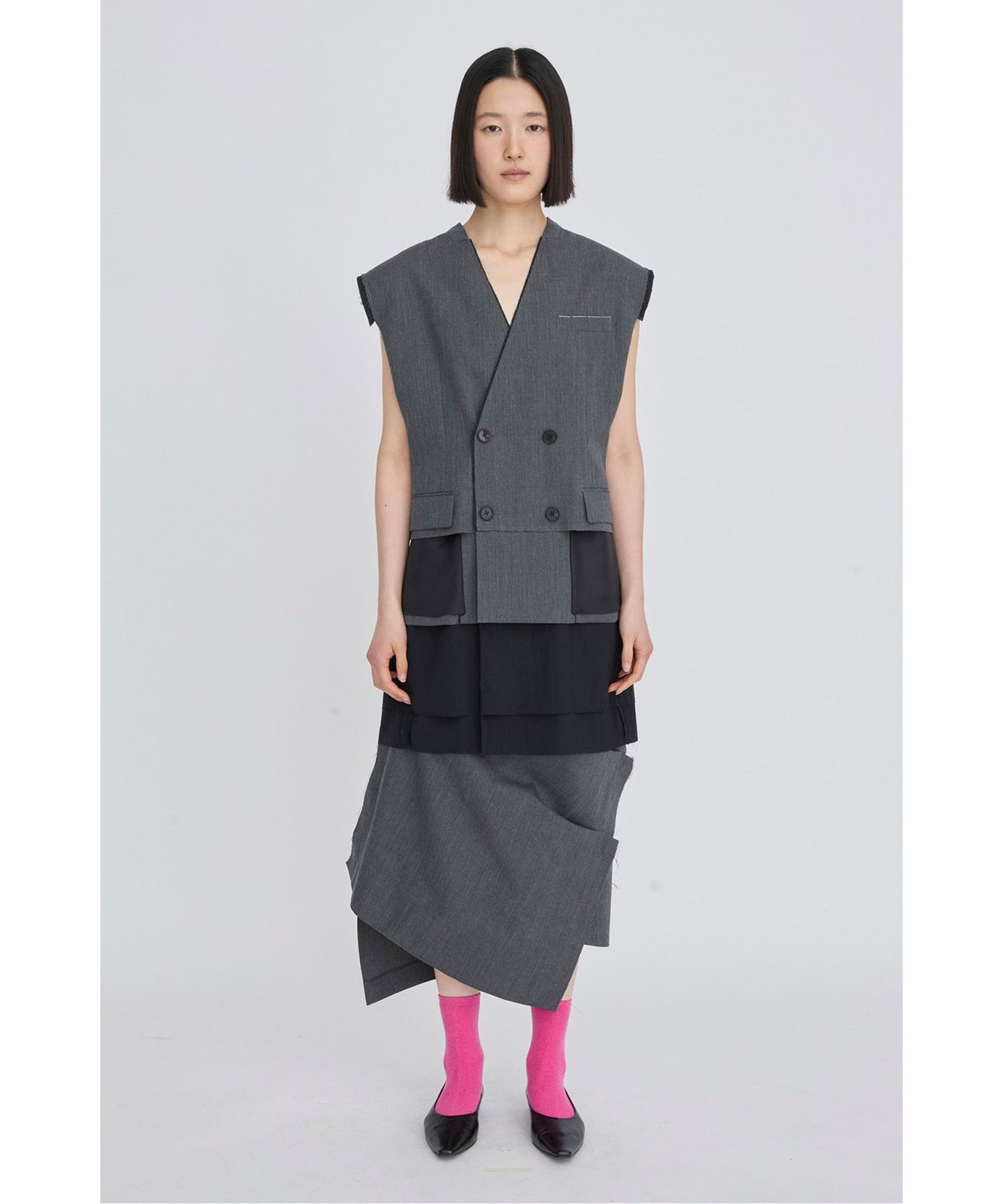 래코드(RECODE) Convertible Flip Jacket Dress RQDAS26540GYX
