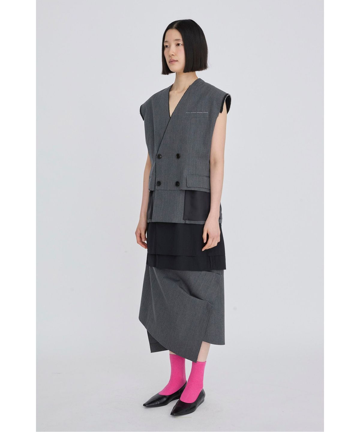 래코드(RECODE) Convertible Flip Jacket Dress RQDAS26540GYX