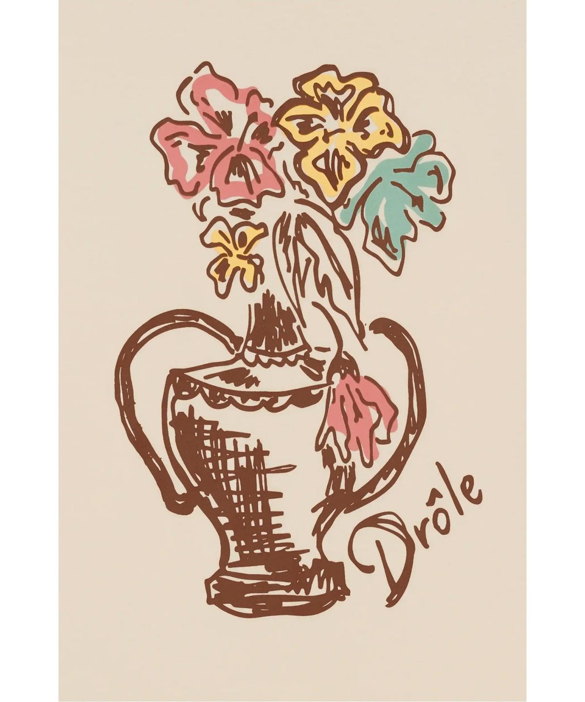 드롤드무슈(DROLE DE MONSIEUR) 하바나 그래픽 티셔츠 T-shirt Vase Havana D0TCM26215IVX