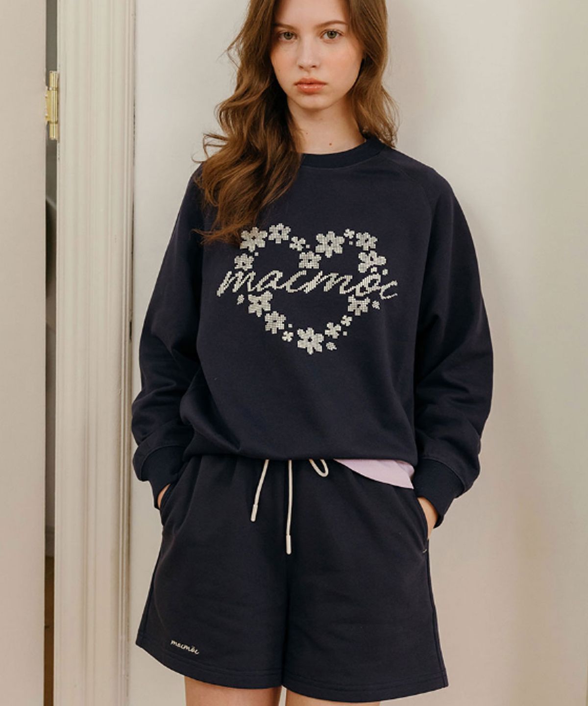 마크모크(MAC MOC) Heart Sweatpants 하트 패치 포켓 스웻팬츠_2colors