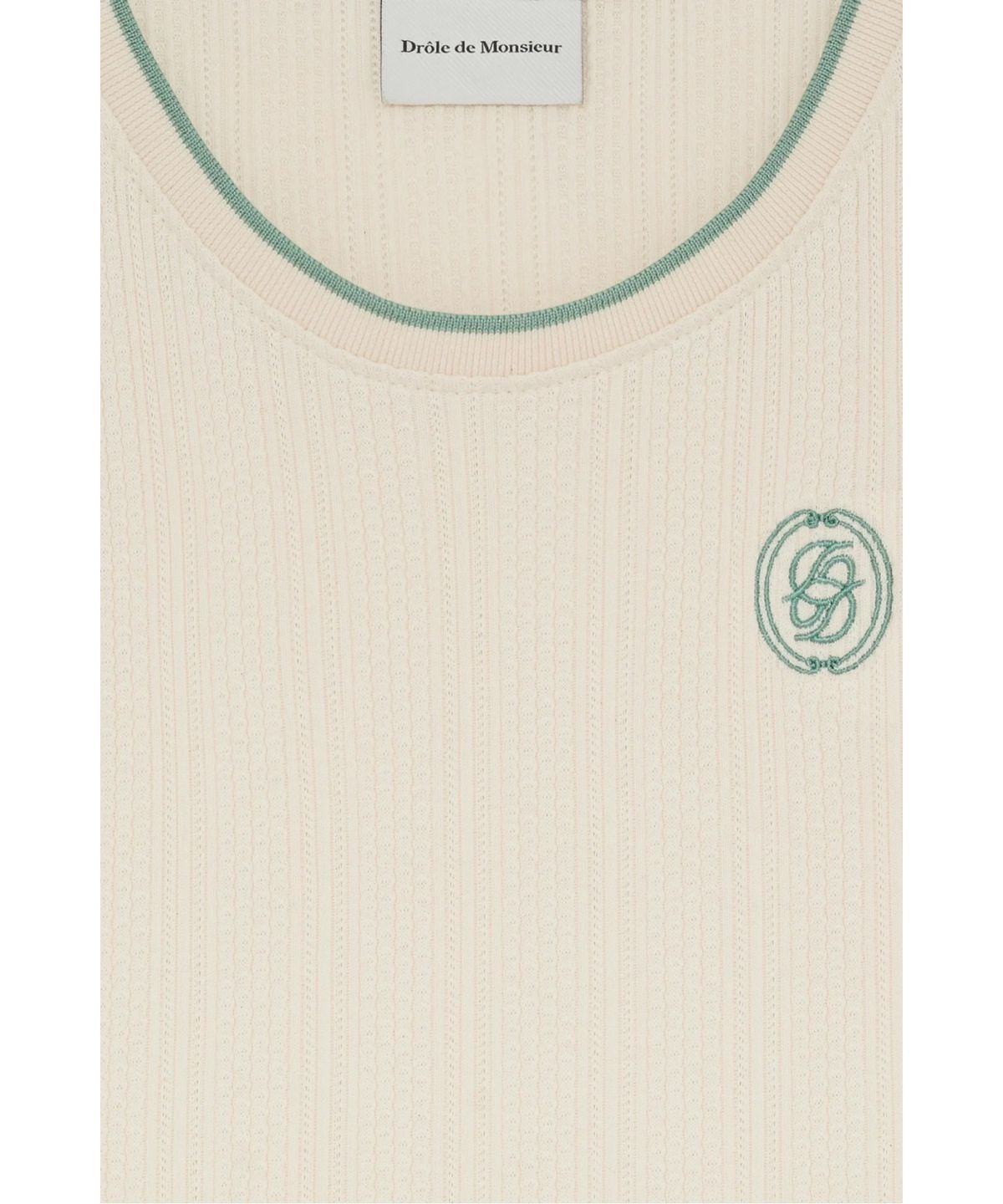 드롤드무슈(DROLE DE MONSIEUR) 미러 D 슬리브리스 탑 Debardeur D Miroir Coton D0TFM26201WHM