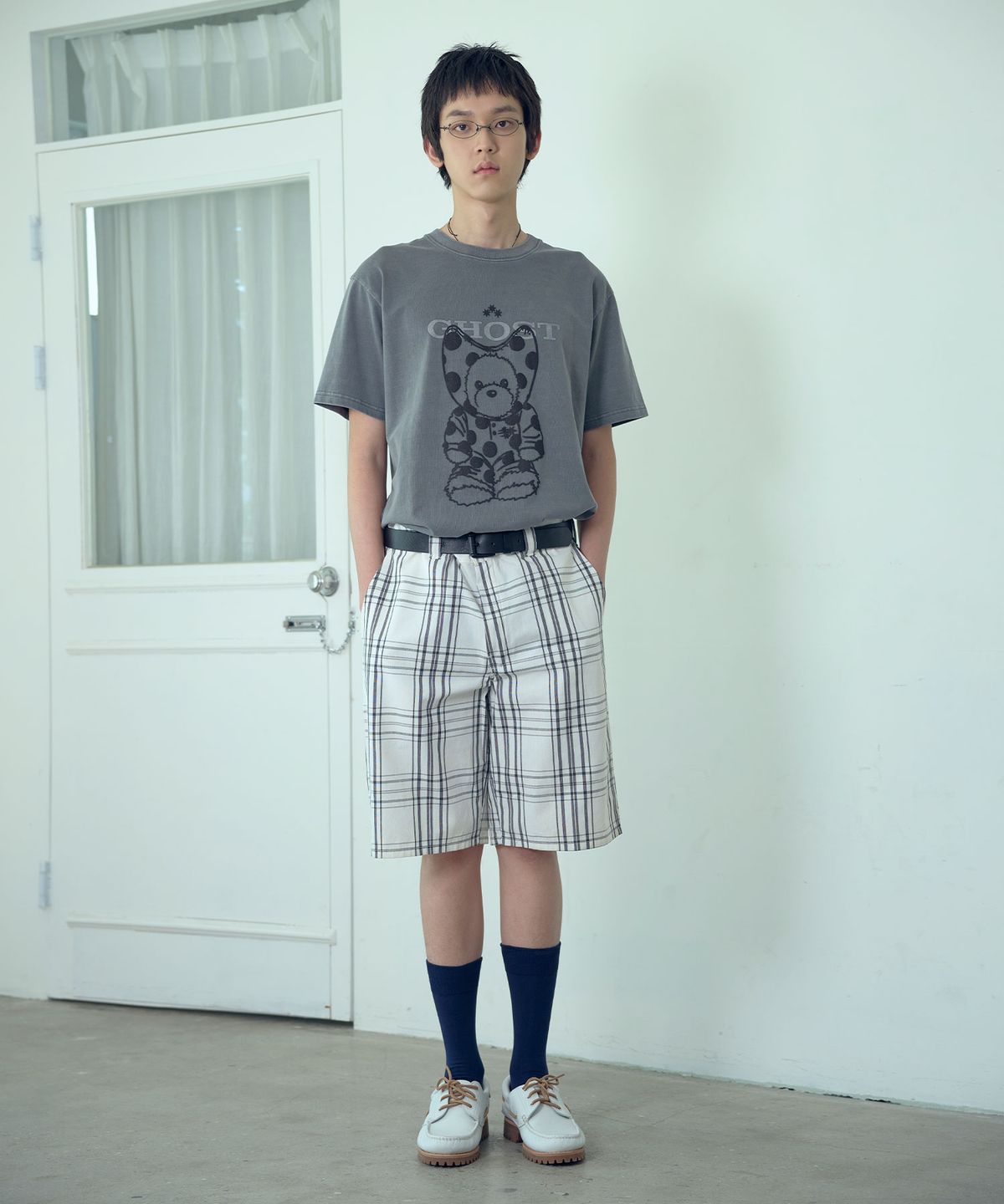 나이스고스트클럽(NICEGHOSTCLUB) DEVIL BEAR DOLL PIGMENT DYED TEE_CHARCOAL(NG2GMUT509A)