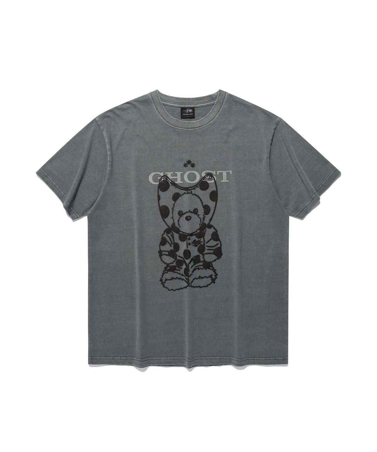 나이스고스트클럽(NICEGHOSTCLUB) DEVIL BEAR DOLL PIGMENT DYED TEE_CHARCOAL(NG2GMUT509A)