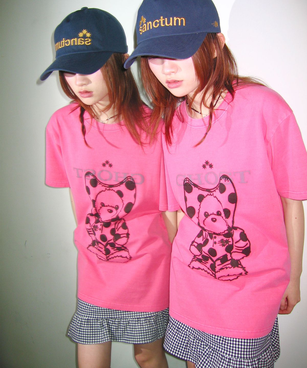 나이스고스트클럽(NICEGHOSTCLUB) DEVIL BEAR DOLL PIGMENT DYED TEE_PINK(NG2GMUT509A)