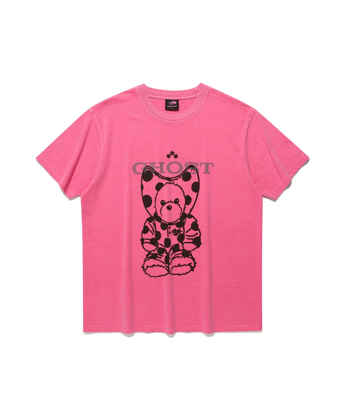나이스고스트클럽(NICEGHOSTCLUB) DEVIL BEAR DOLL PIGMENT DYED TEE_PINK(NG2GMUT509A)
