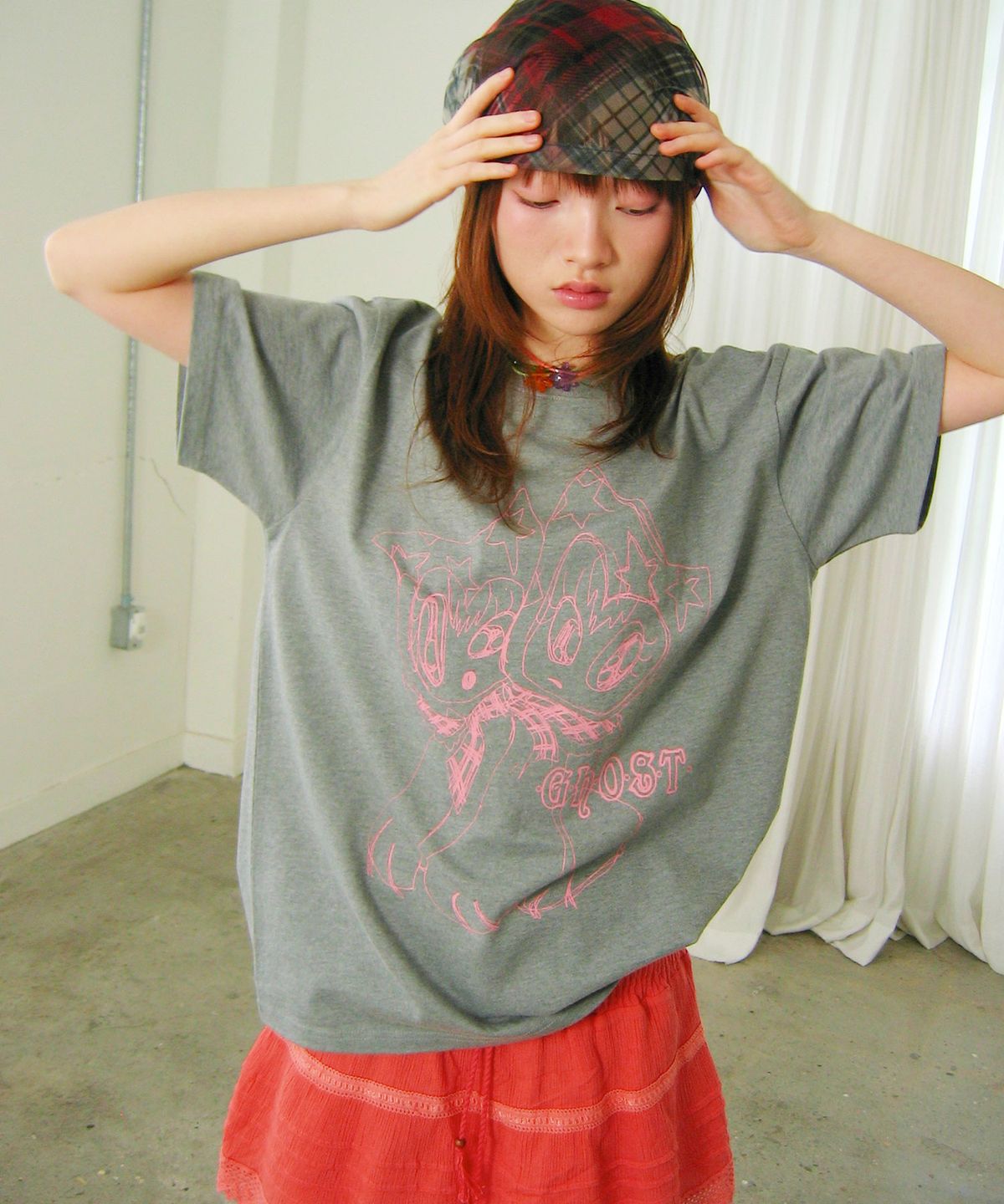 나이스고스트클럽(NICEGHOSTCLUB) WARPED DOLLY TEE_GREY(NG2GMUT516A)