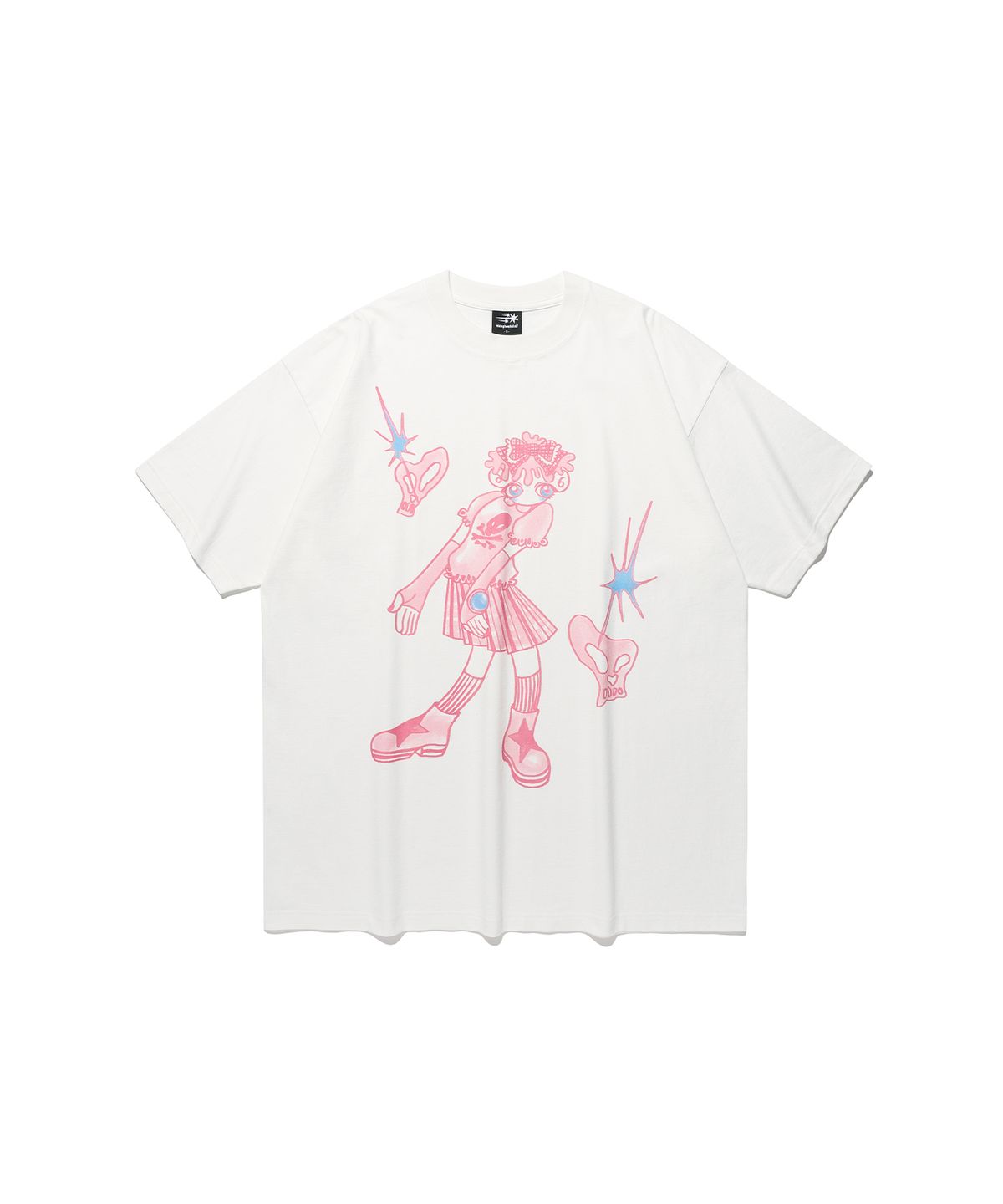 나이스고스트클럽(NICEGHOSTCLUB) STAR SHOES GIRL BIG BIG TEE_WHITE(NG2GMUT523A)