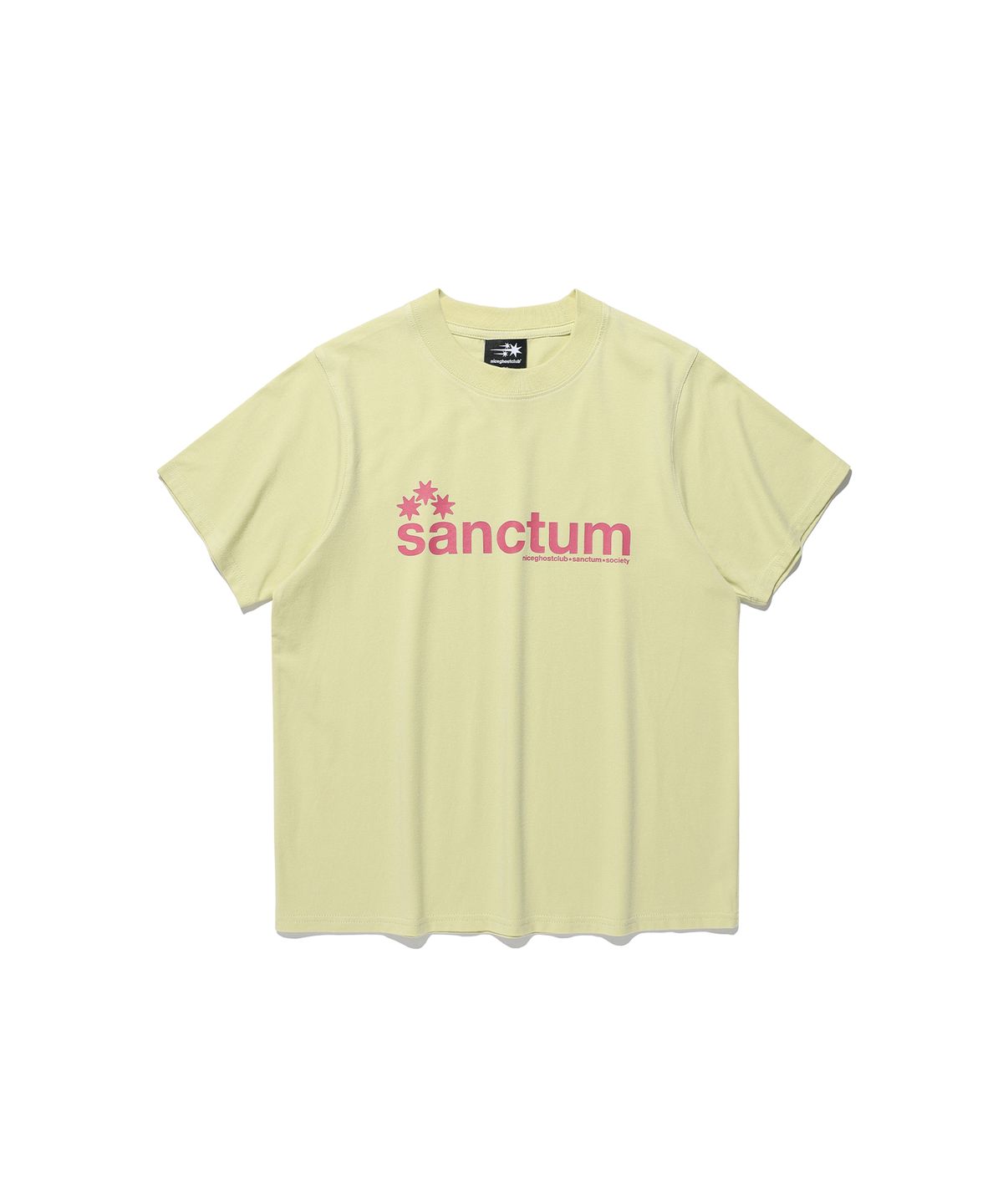 나이스고스트클럽(NICEGHOSTCLUB) SANCTUM LOGO TEE_YELLOW GREEN(NG2GMFT506A)