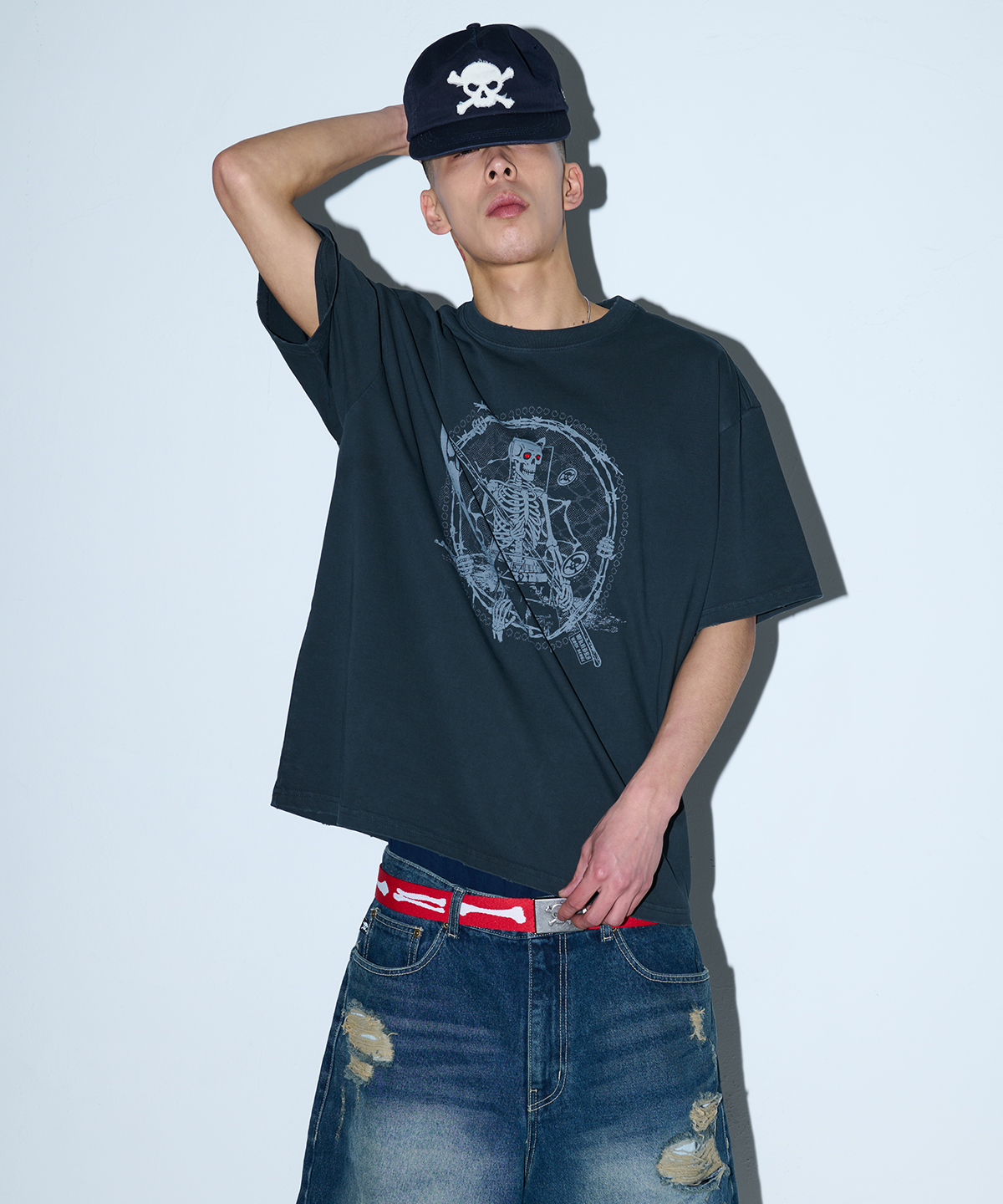 위캔더스(WKNDRS) [KOIN SEOUL] SKULL BELT (RED)
