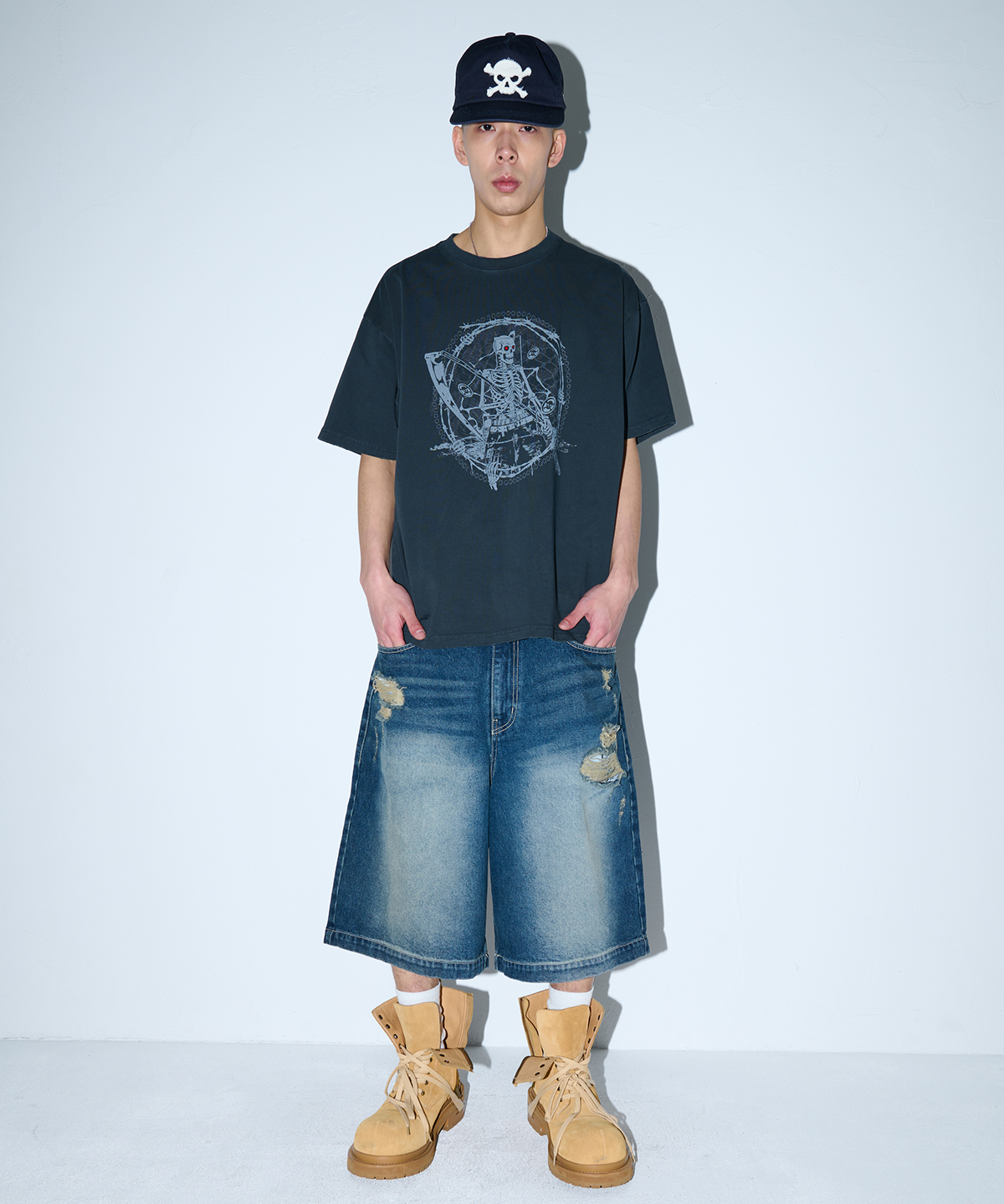위캔더스(WKNDRS) [KOIN SEOUL] SKULL CAP (NAVY)