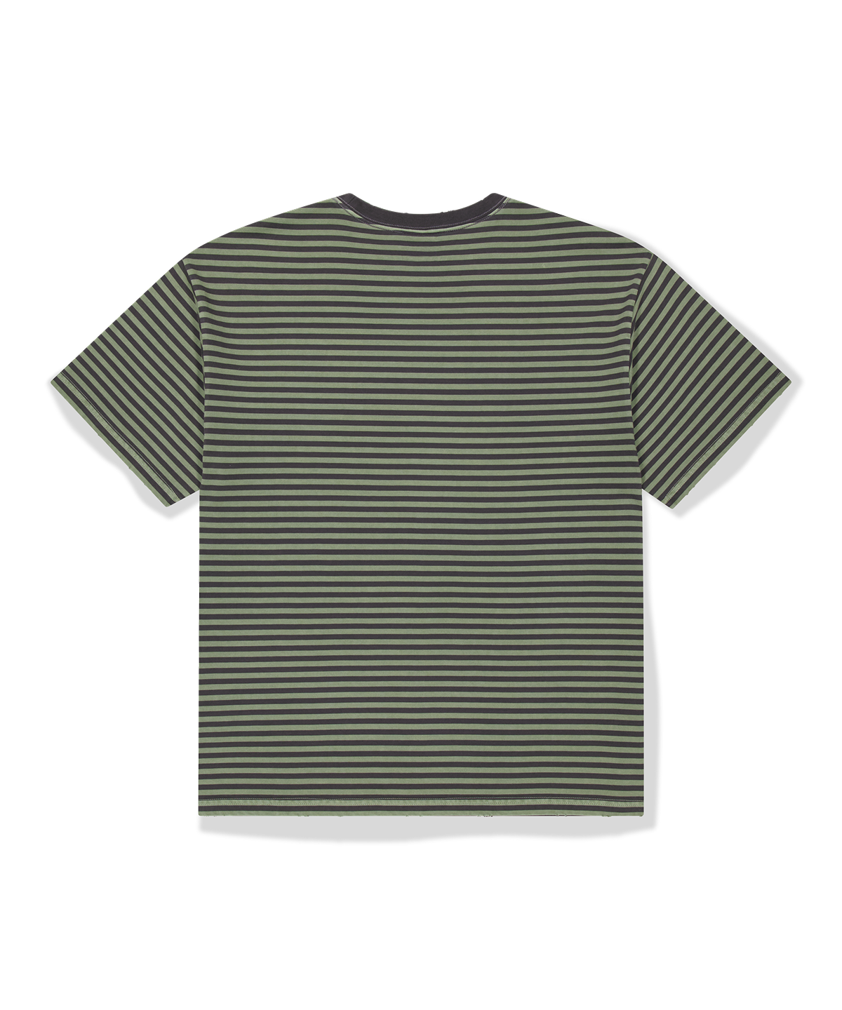 위캔더스(WKNDRS) [KOIN SEOUL] DAMAGED STRIPED T-SHIRT (KHAKI)