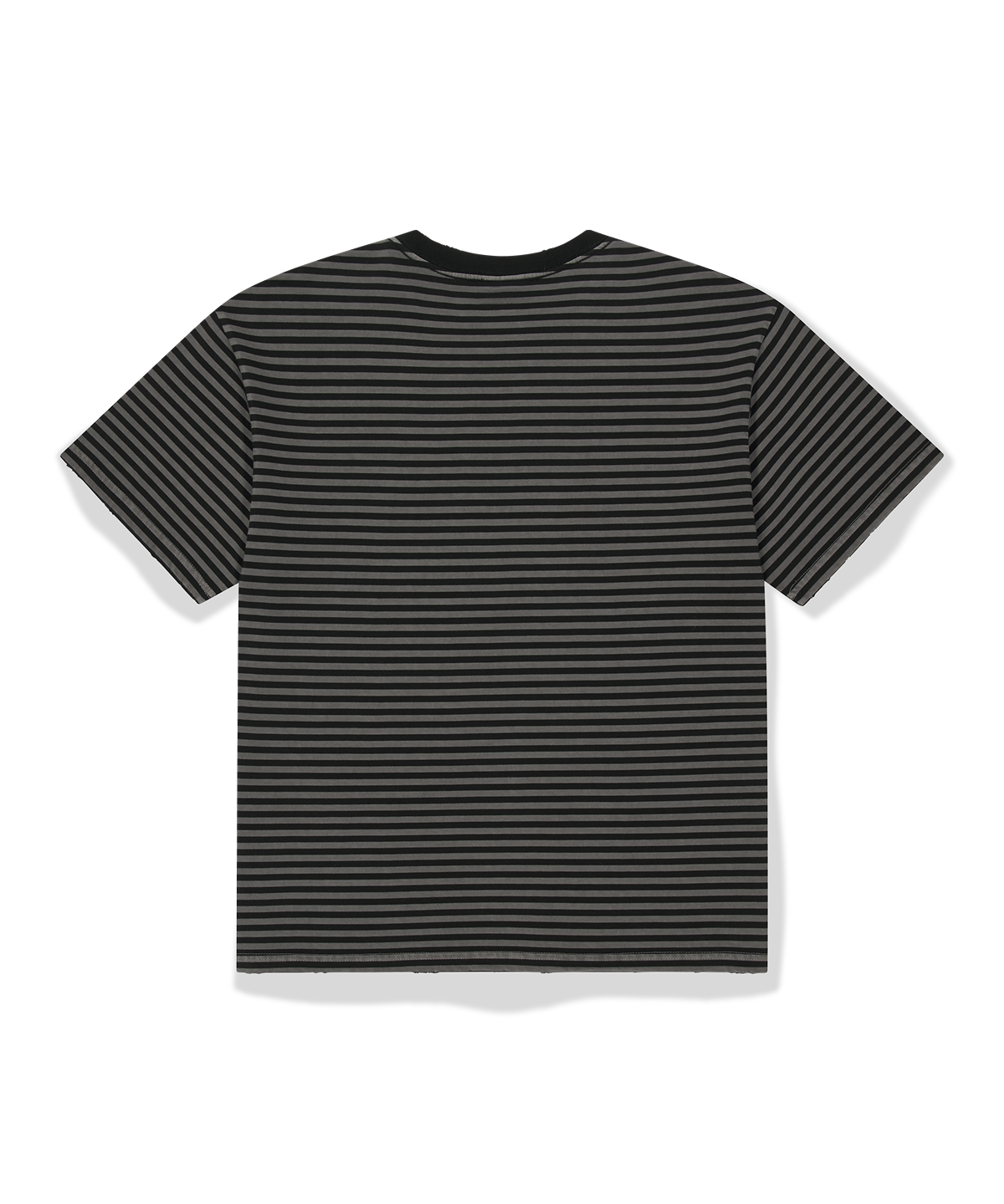 위캔더스(WKNDRS) [KOIN SEOUL] DAMAGED STRIPED T-SHIRT (CHARCOAL)