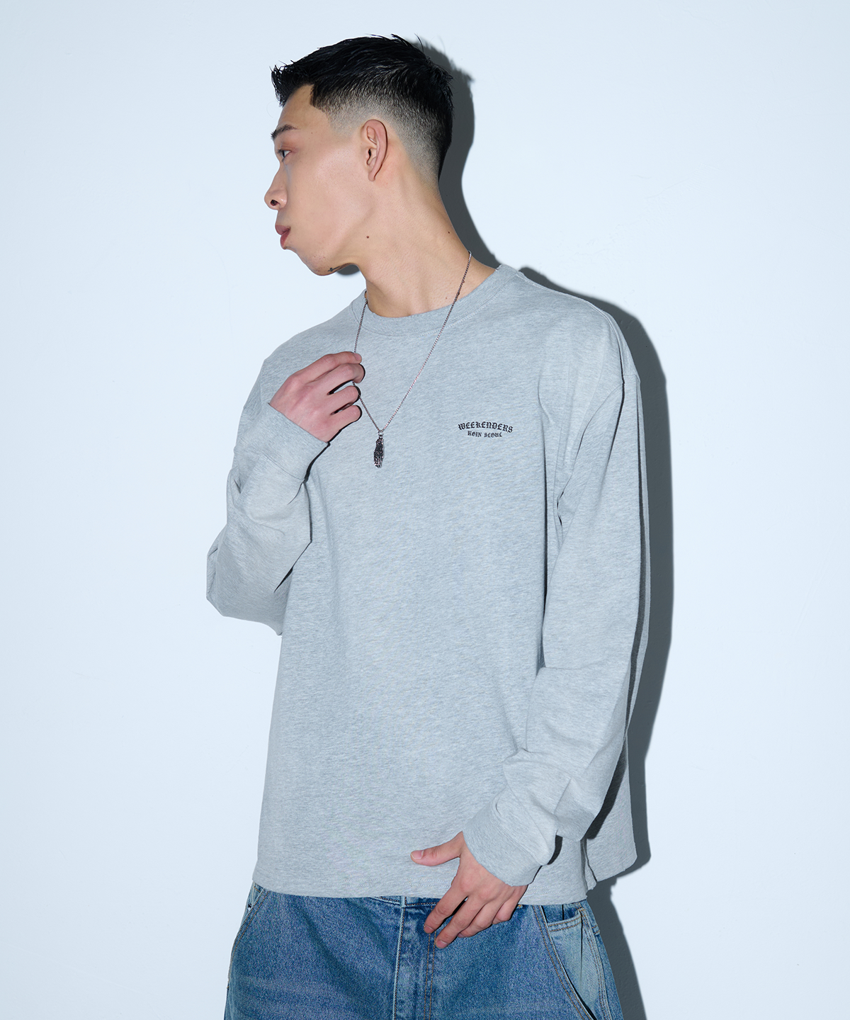 위캔더스(WKNDRS) [KOIN SEOUL] DEATH RIDER LS T-SHIRT (M.GREY)