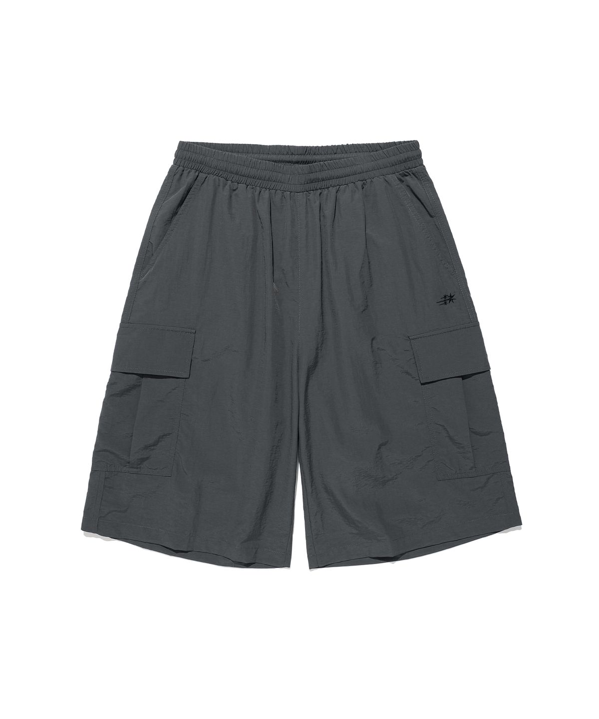 나이스고스트클럽(NICEGHOSTCLUB) 3STAR NYLON BERMUDA CARGO SHORTS_CHARCOAL(NG2GMUPA60A)