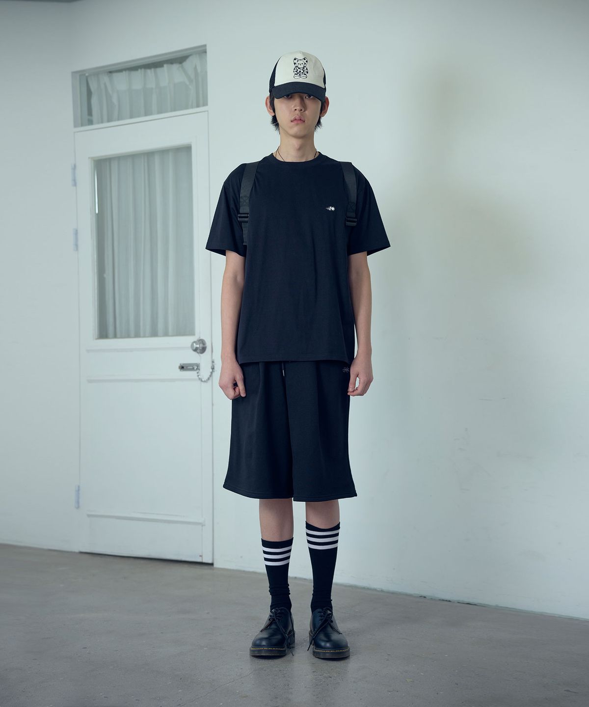 나이스고스트클럽(NICEGHOSTCLUB) BERMUDA SWEAT SHORTS_BLACK(NG2GMUPA01A)