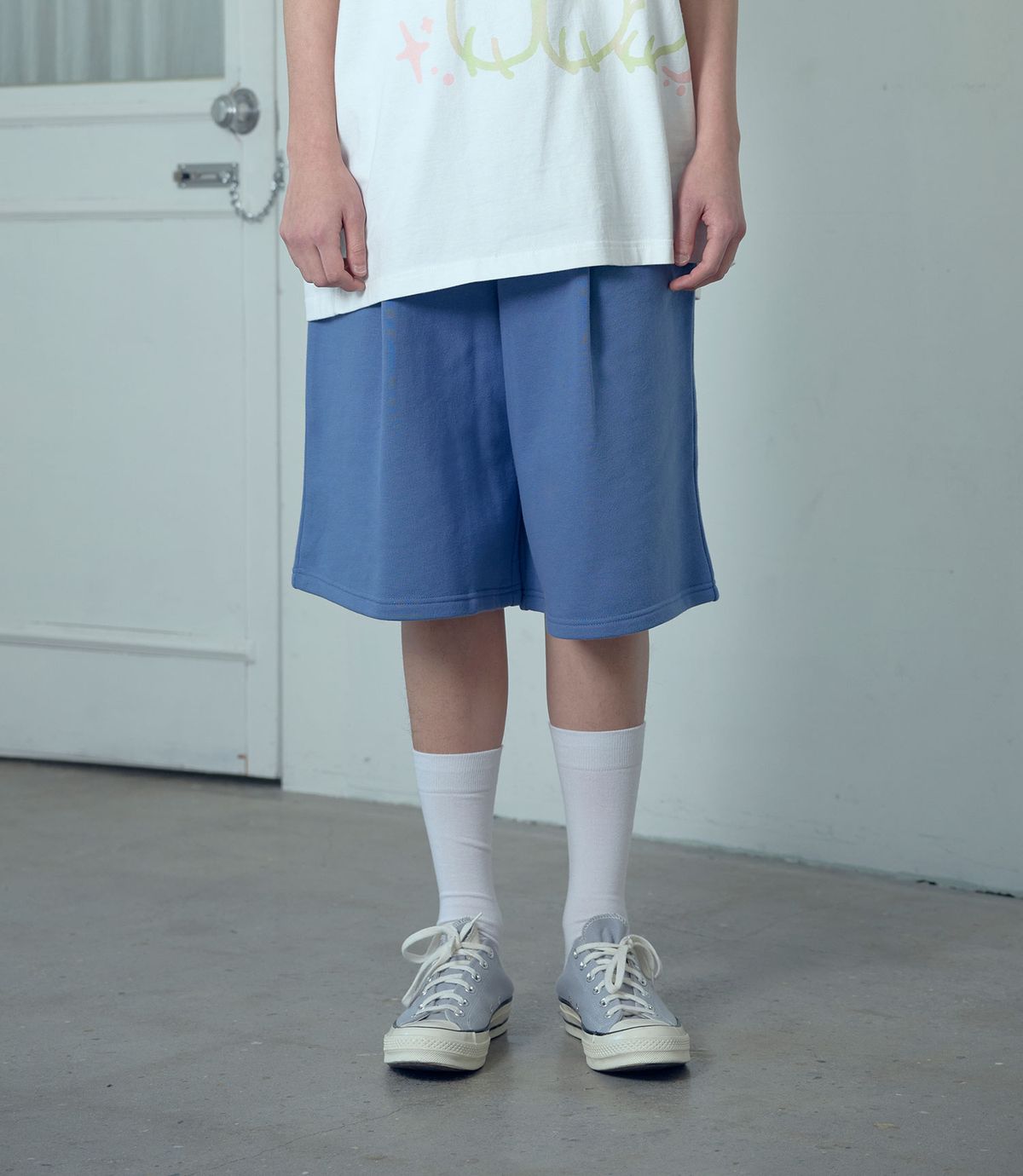 나이스고스트클럽(NICEGHOSTCLUB) BERMUDA SWEAT SHORTS_BLUE(NG2GMUPA01A)