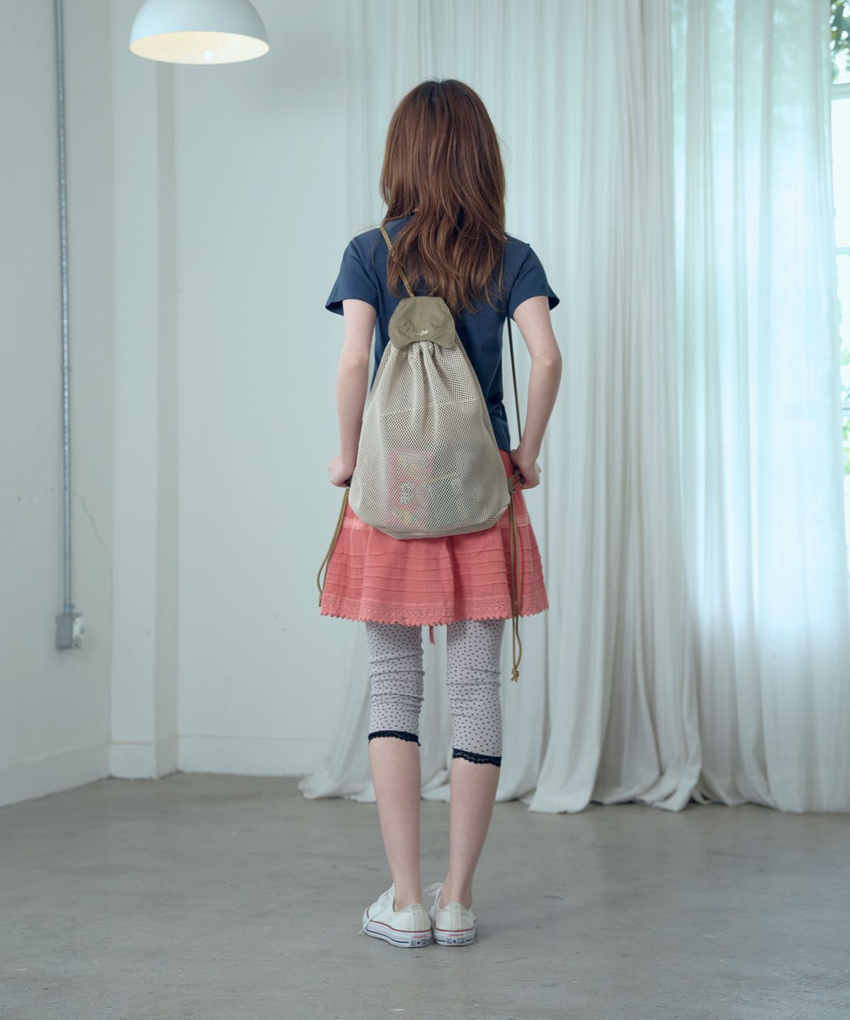 나이스고스트클럽(NICEGHOSTCLUB) FLAP MESH GYMSACK_BEIGE(NG2GSUAB43A)