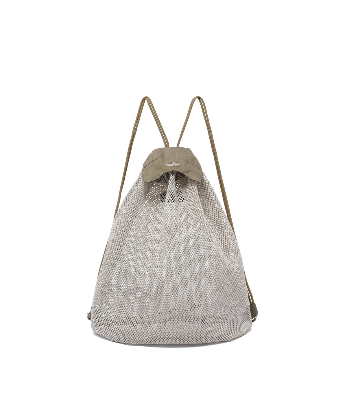 나이스고스트클럽(NICEGHOSTCLUB) FLAP MESH GYMSACK_BEIGE(NG2GSUAB43A)