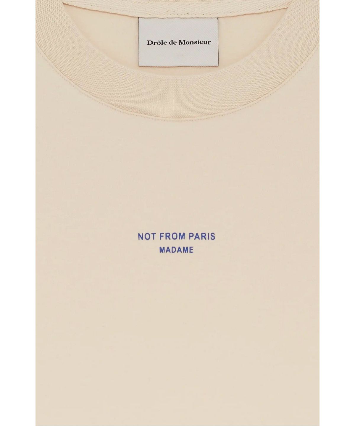 드롤드무슈(DROLE DE MONSIEUR) 클래식 슬로건 티셔츠 Le T-shirt Slogan Classique D0TCM26223IVX