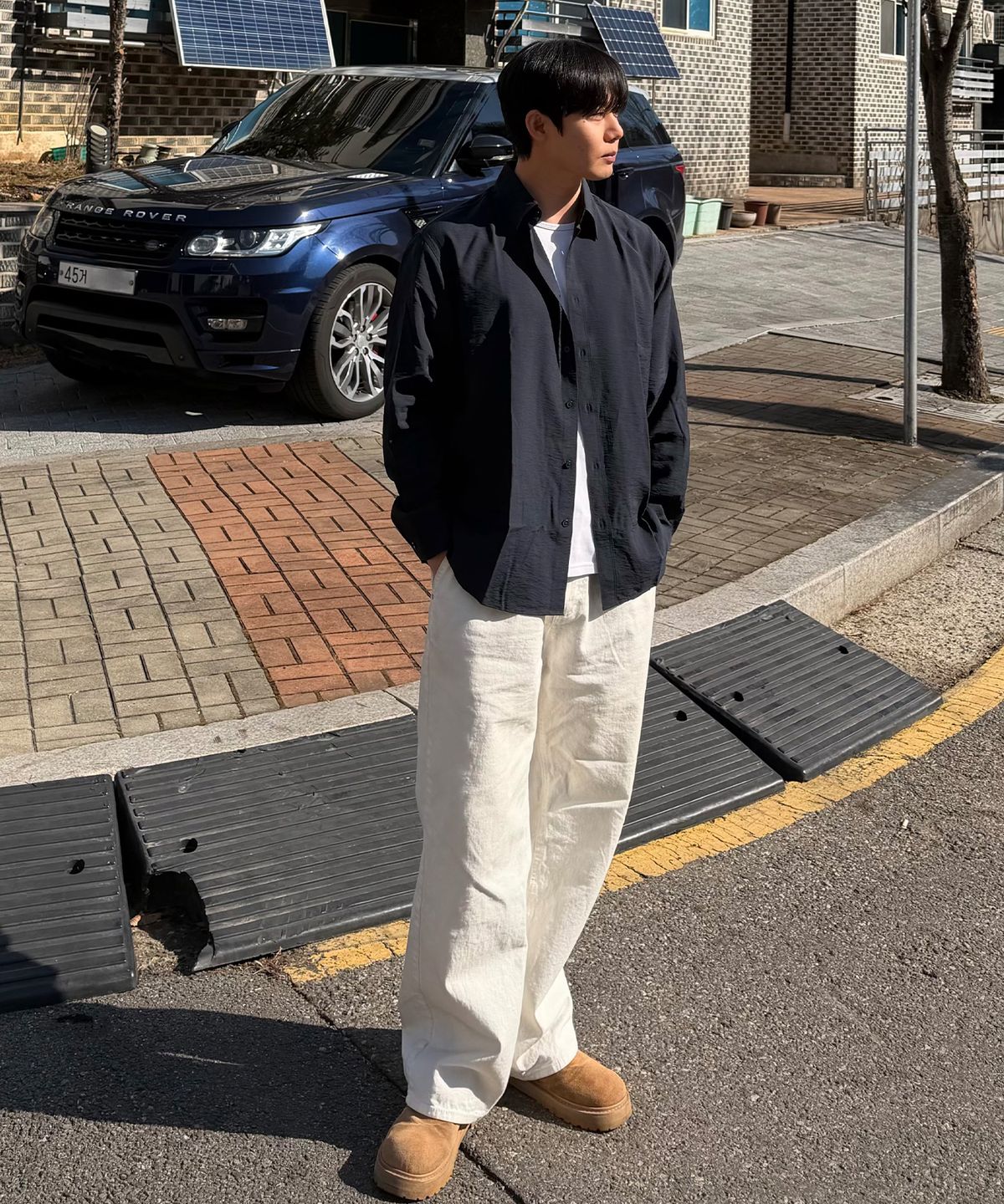 마인드브릿지(MINDBRIDGE) [COUTURE]RN혼방 미니멀 오버핏 셔츠 - 3color