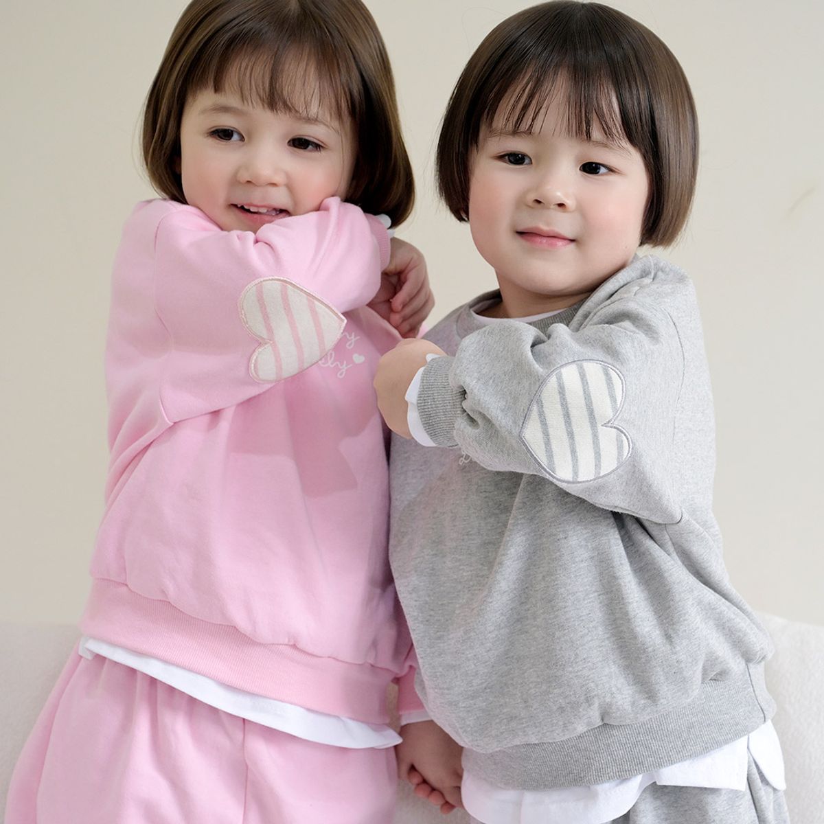 붐붐키즈(BOOMBOOMKIDS) SS26A12 크림베리하트셋업