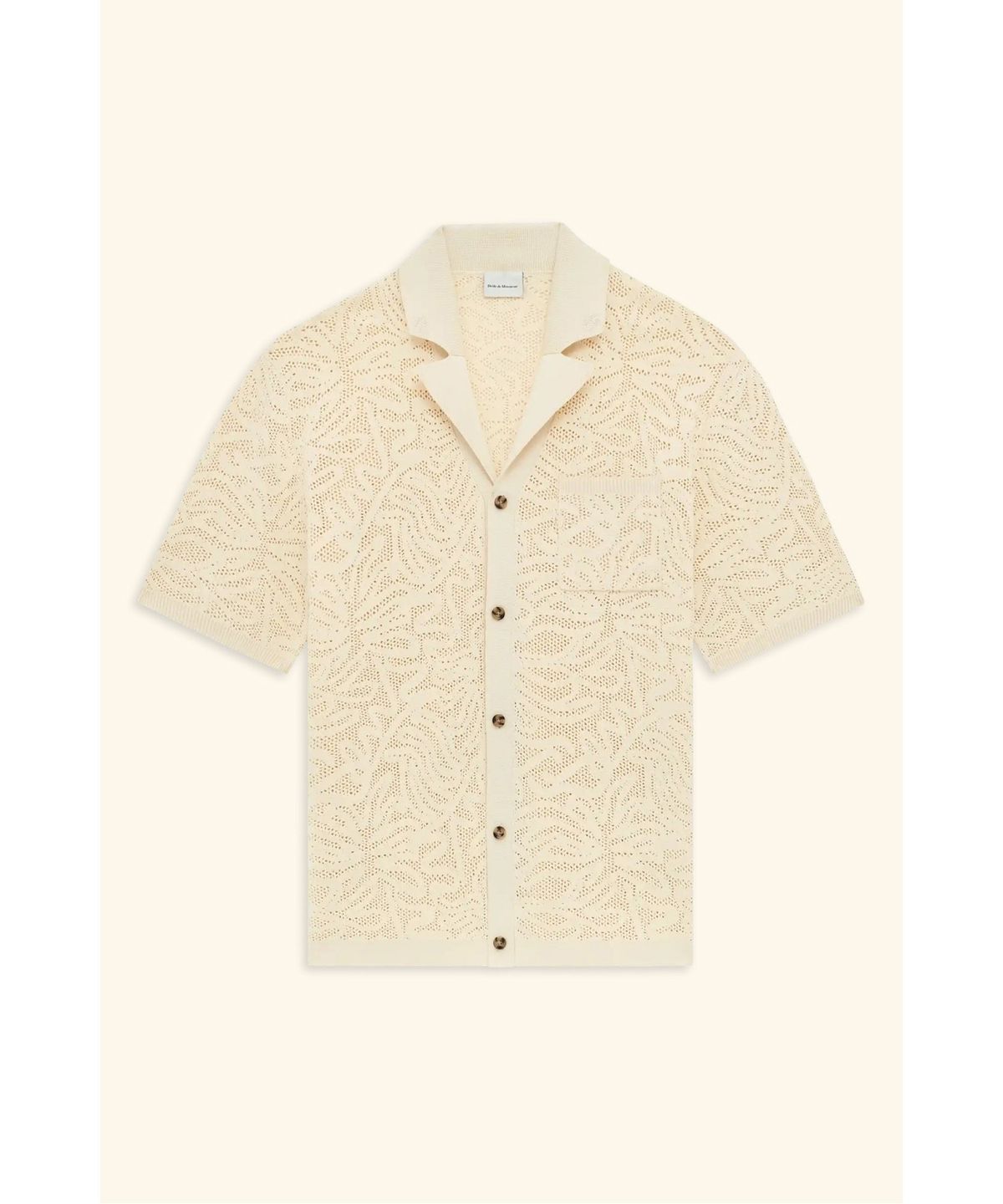 드롤드무슈(DROLE DE MONSIEUR) 레이스 오픈니트 셔츠 가디건 Chemise Maille Dentelle D0WCM26203WHM