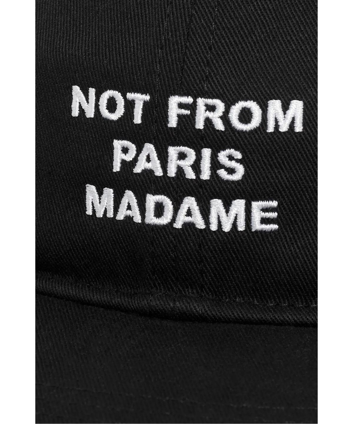 드롤드무슈(DROLE DE MONSIEUR) 슬로건 플랫 바이저 캡 Casquette Slogan Plate D4RAS26003BKX