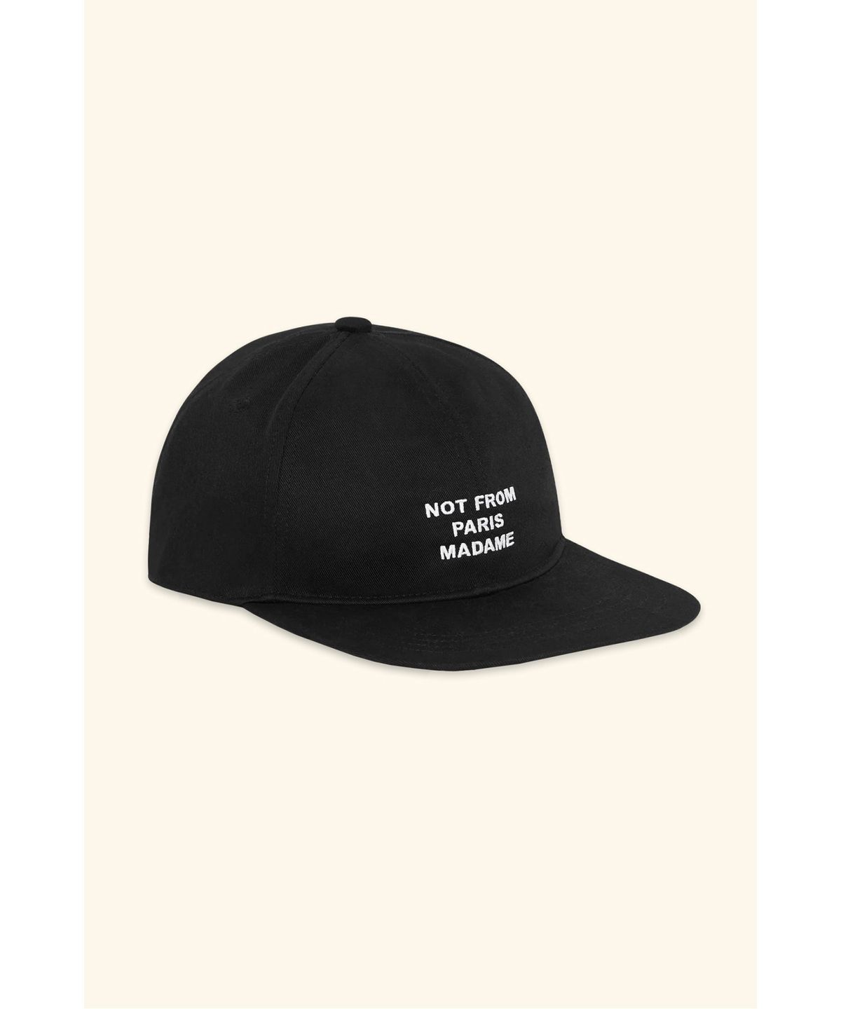 드롤드무슈(DROLE DE MONSIEUR) 슬로건 플랫 바이저 캡 Casquette Slogan Plate D4RAS26003BKX