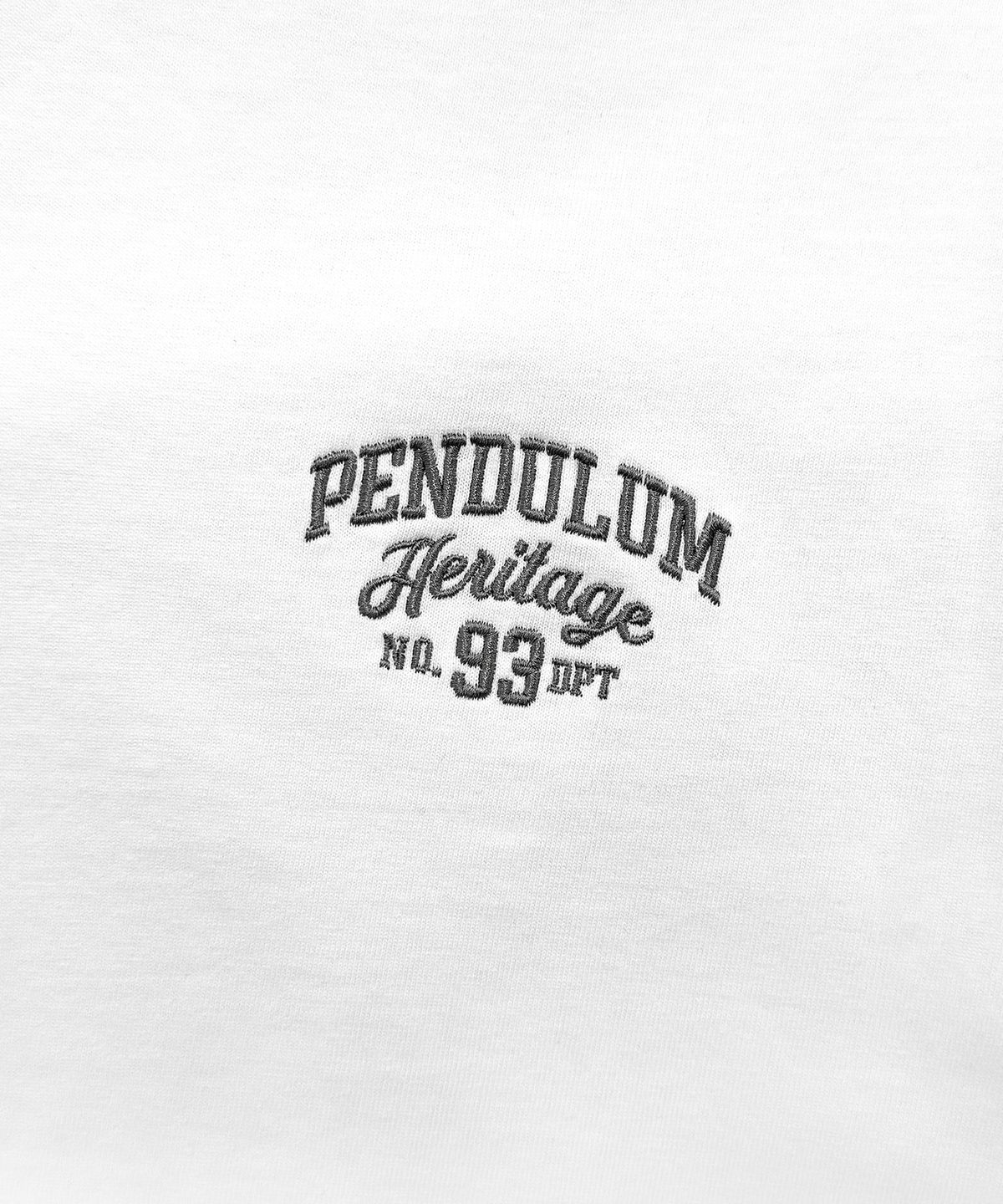 펜듈럼(PENDULUM) 코튼 스몰 레터링 자수 반팔티 LQ2TU282_OFF WHITE