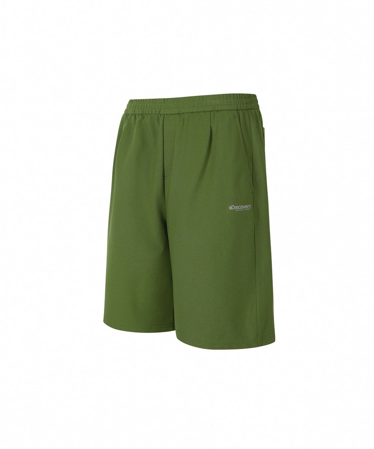 디스커버리 익스페디션(DISCOVERY EXPEDITION) 남성 프레시벤트 니트 트레이닝 5부 쇼츠 (KHAKI)
