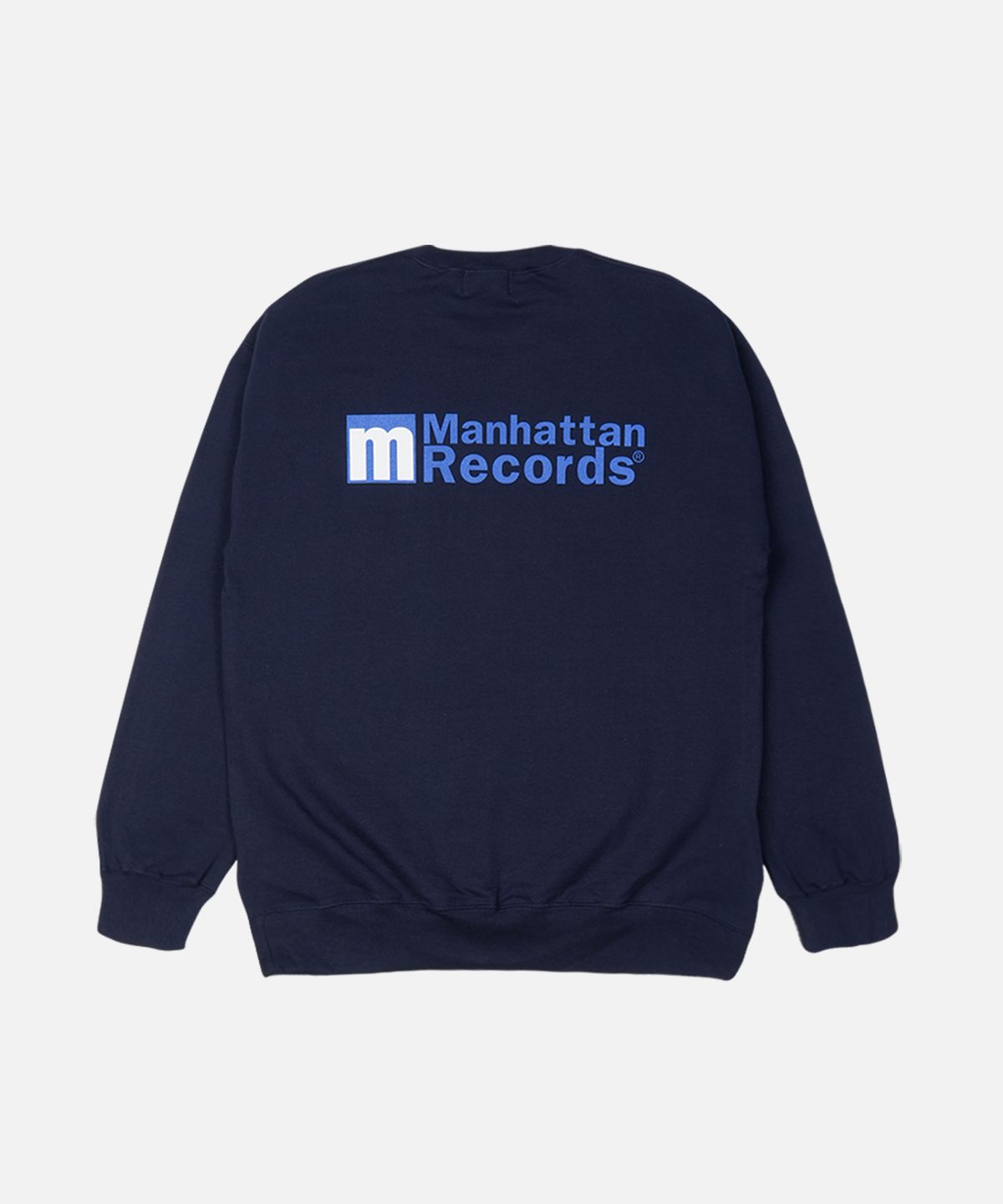 맨하탄레코즈(MANHATTAN RECORDS) MR Box Logo Crew Neck - Navy