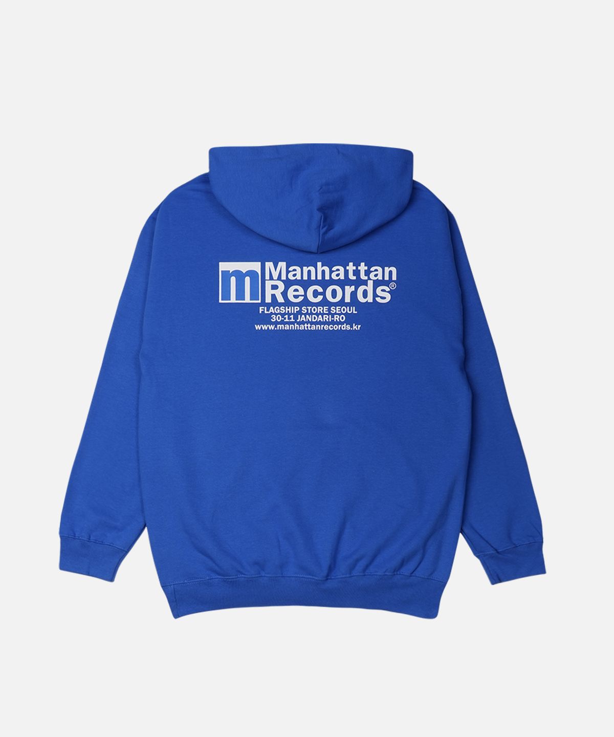 맨하탄레코즈(MANHATTAN RECORDS) MR Flagship Logo Hoodie - Blue