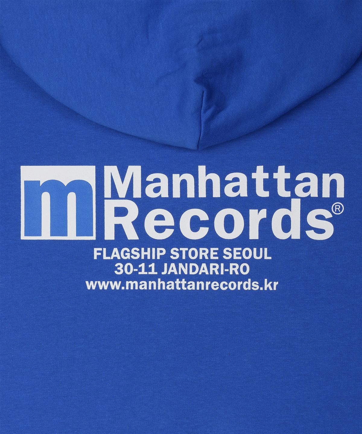 맨하탄레코즈(MANHATTAN RECORDS) MR Flagship Logo Hoodie - Blue
