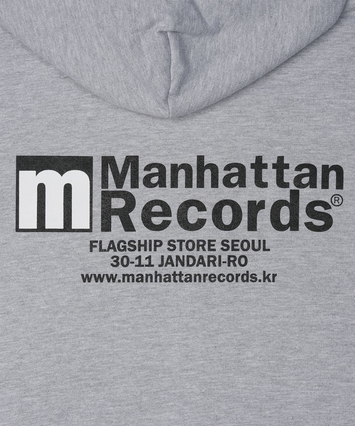 맨하탄레코즈(MANHATTAN RECORDS) MR Flagship Logo Hoodie - Grey