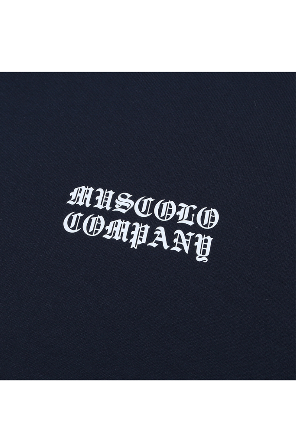 머스콜로(MUSCOLO) 블랙레터 타이포그래피 와이드 조거팬츠 - 네이비