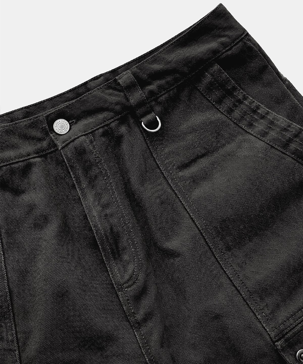 배드블러드(BADBLOOD) Arc Curved Fit Cargo Pants - Charcoal