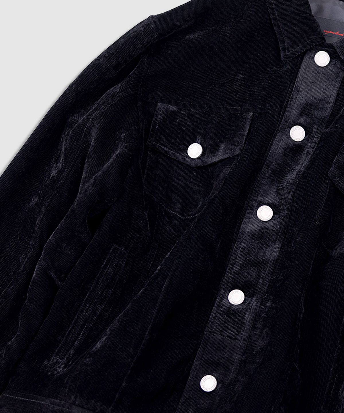 애니타임로릭(ANYTIME LOREAK) CLEMATIS CORDUROY JACKET - BLACK