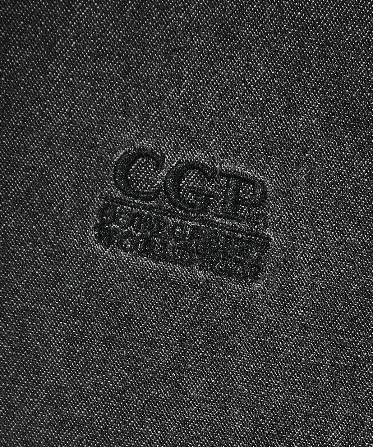 코드그라피(CGP) 데님 반소매 셔츠-워싱 블랙