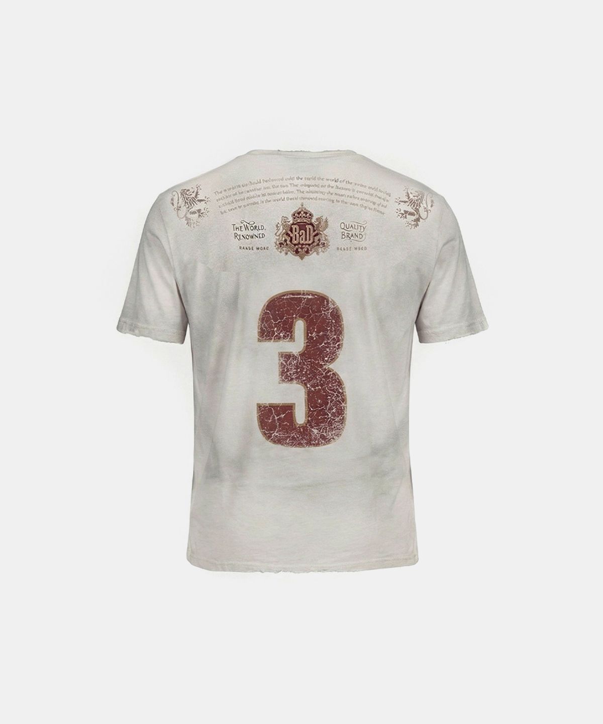 배드블러드(BADBLOOD) Royal Classic Slim Fit Short Sleeve T-Shirt - White