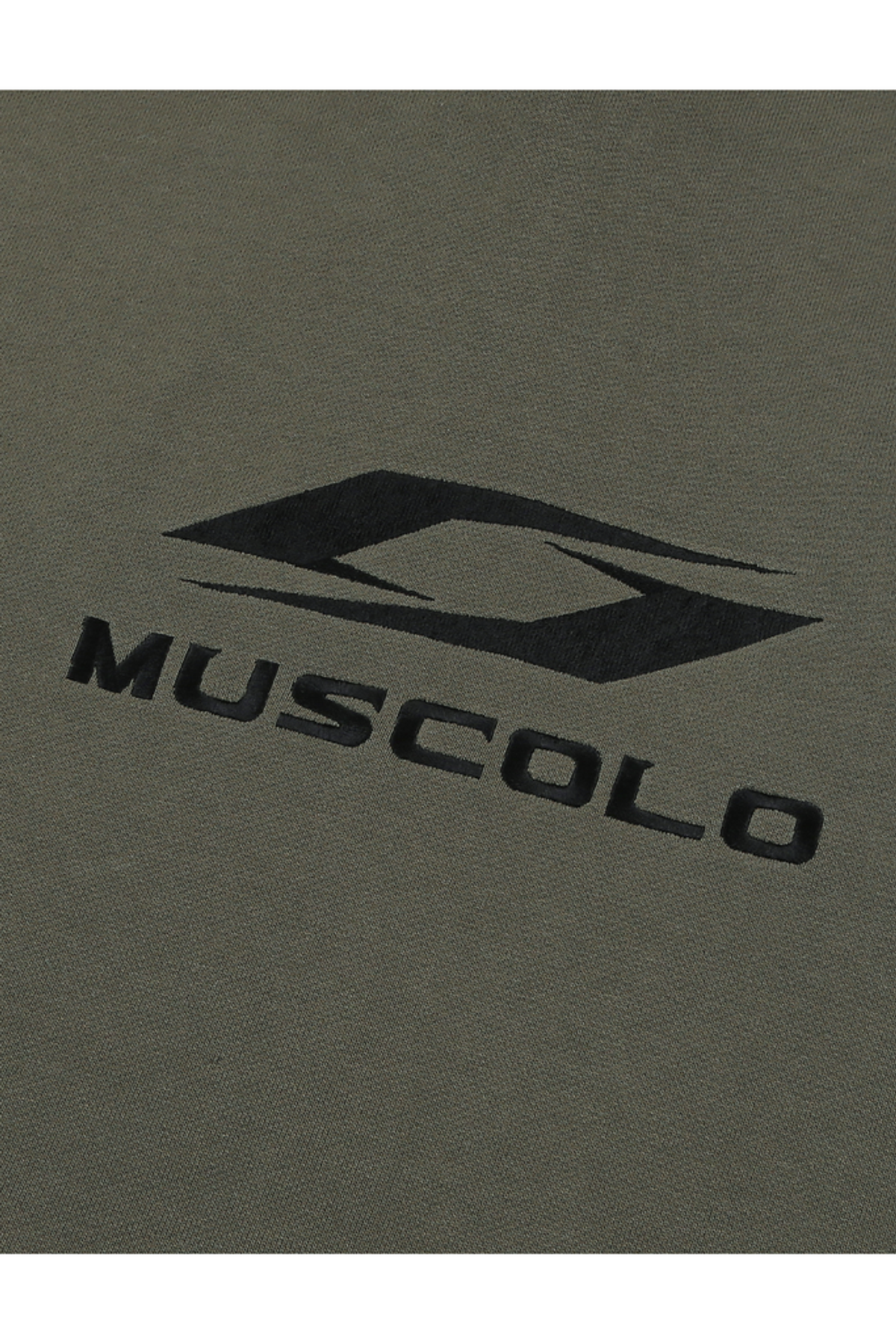 머스콜로(MUSCOLO) 심볼 사이드라인 와이드 팬츠 - 카키