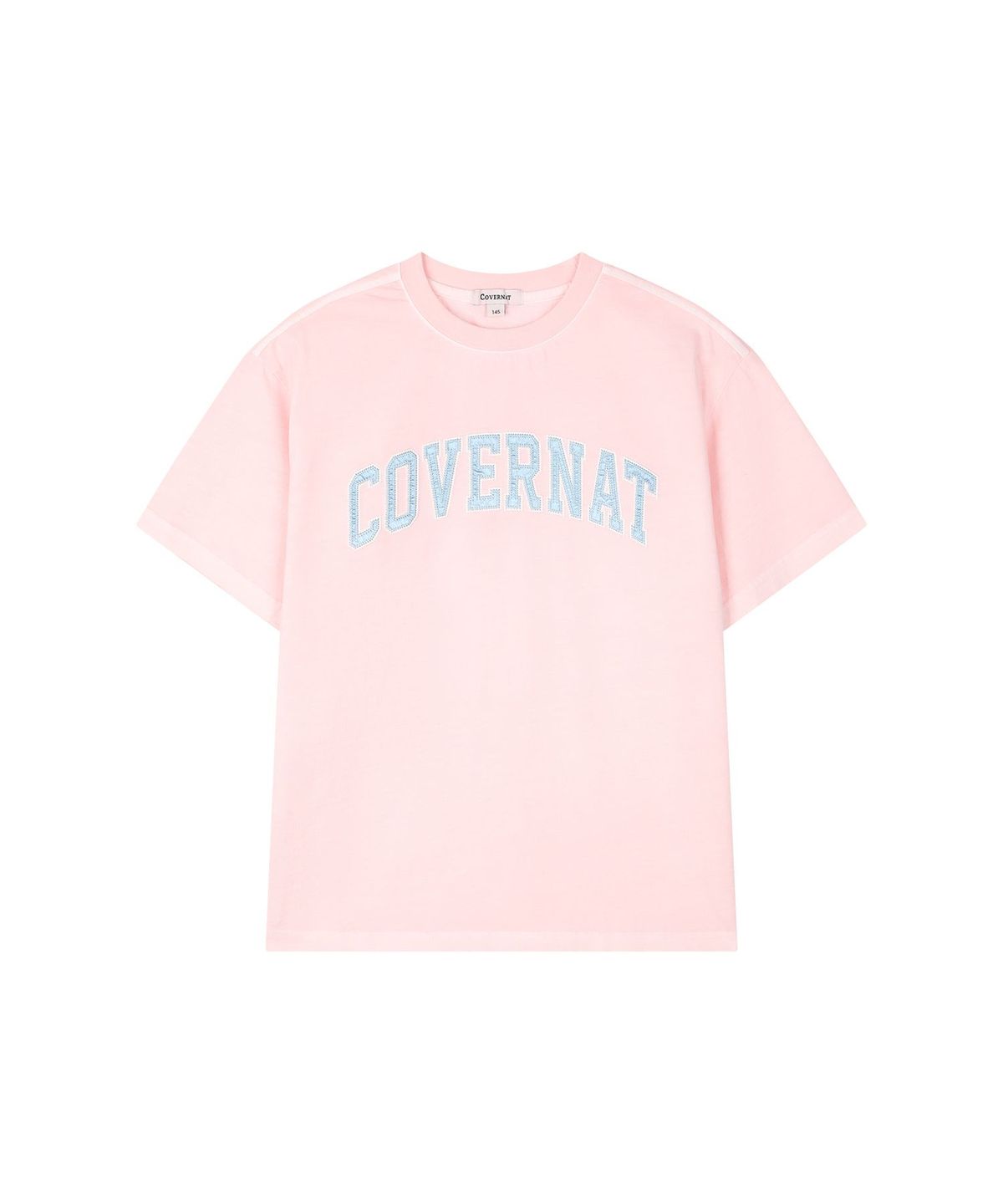 커버낫 키즈(COVERNAT KIDS) 아치로고 피그먼트 티셔츠 핑크 CK2602ST08PI