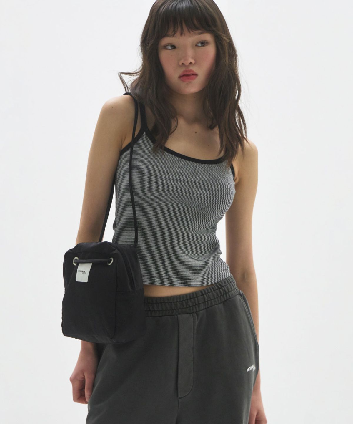 문선 아카이브(MOONSUN ARCHIVE) M.C 2-Way Eyelet-Strap Mini Bag / BLACK