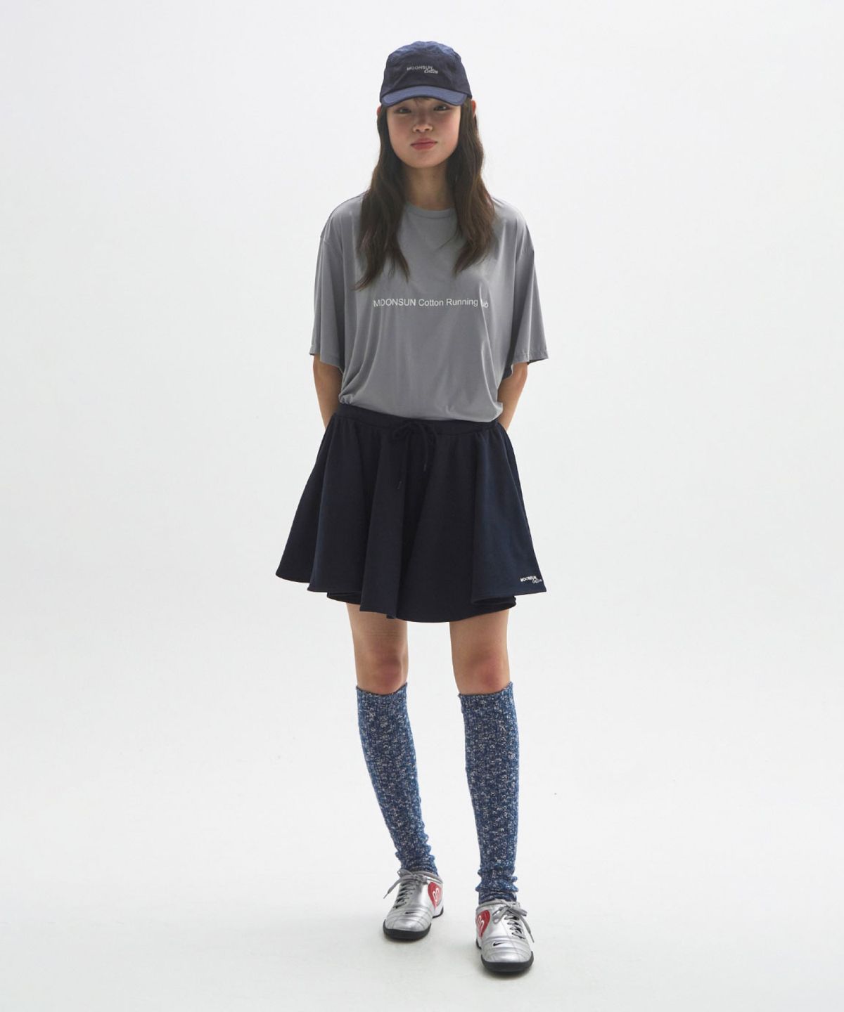 문선 아카이브(MOONSUN ARCHIVE) M.C Volume Mini Sweat Skirt / NAVY