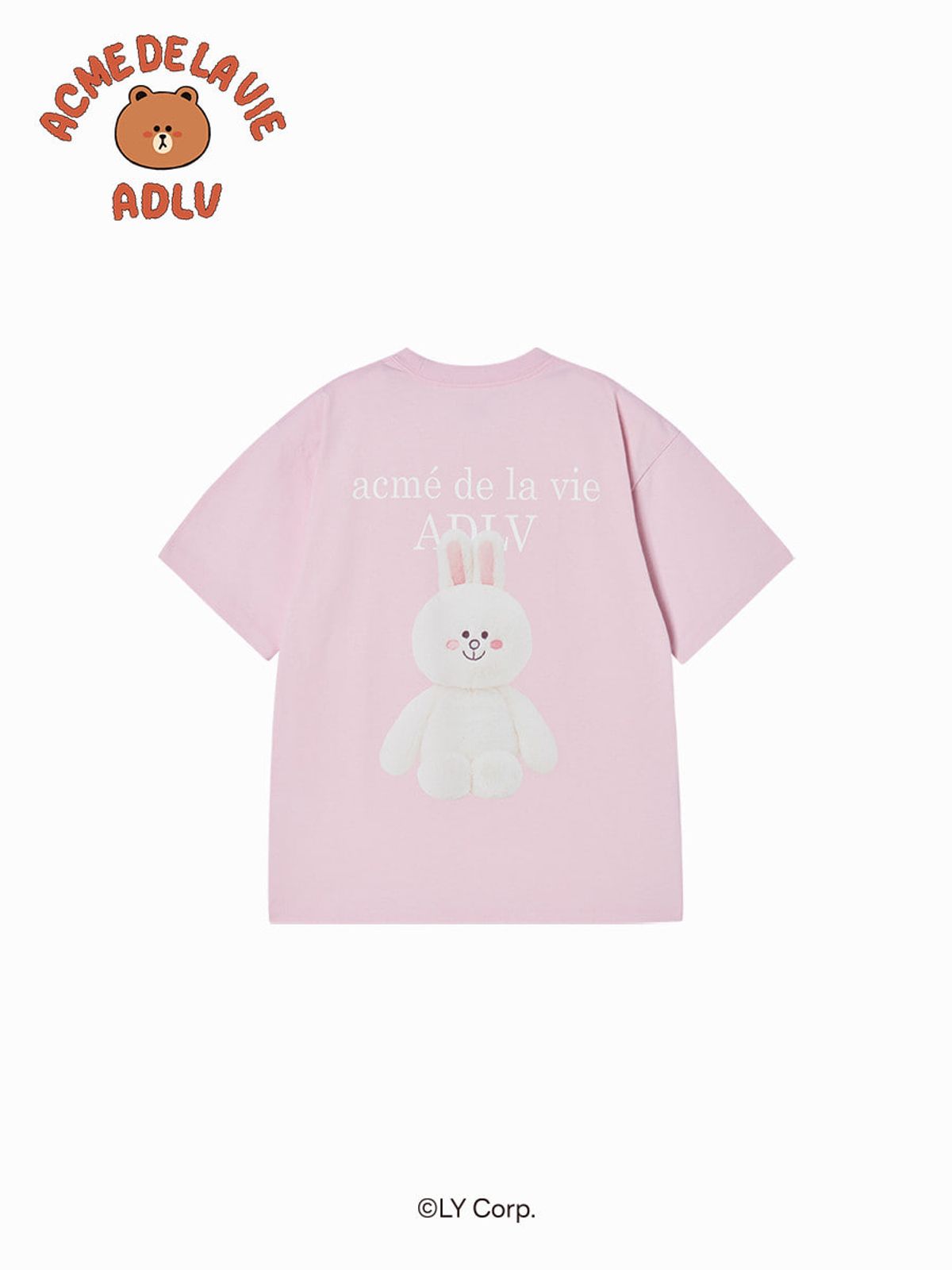 아크메드라비(ACME DE LA VIE) BASIC LOGO WITH LINE FRIENDS SHORT SLEEVE T-SHIRT