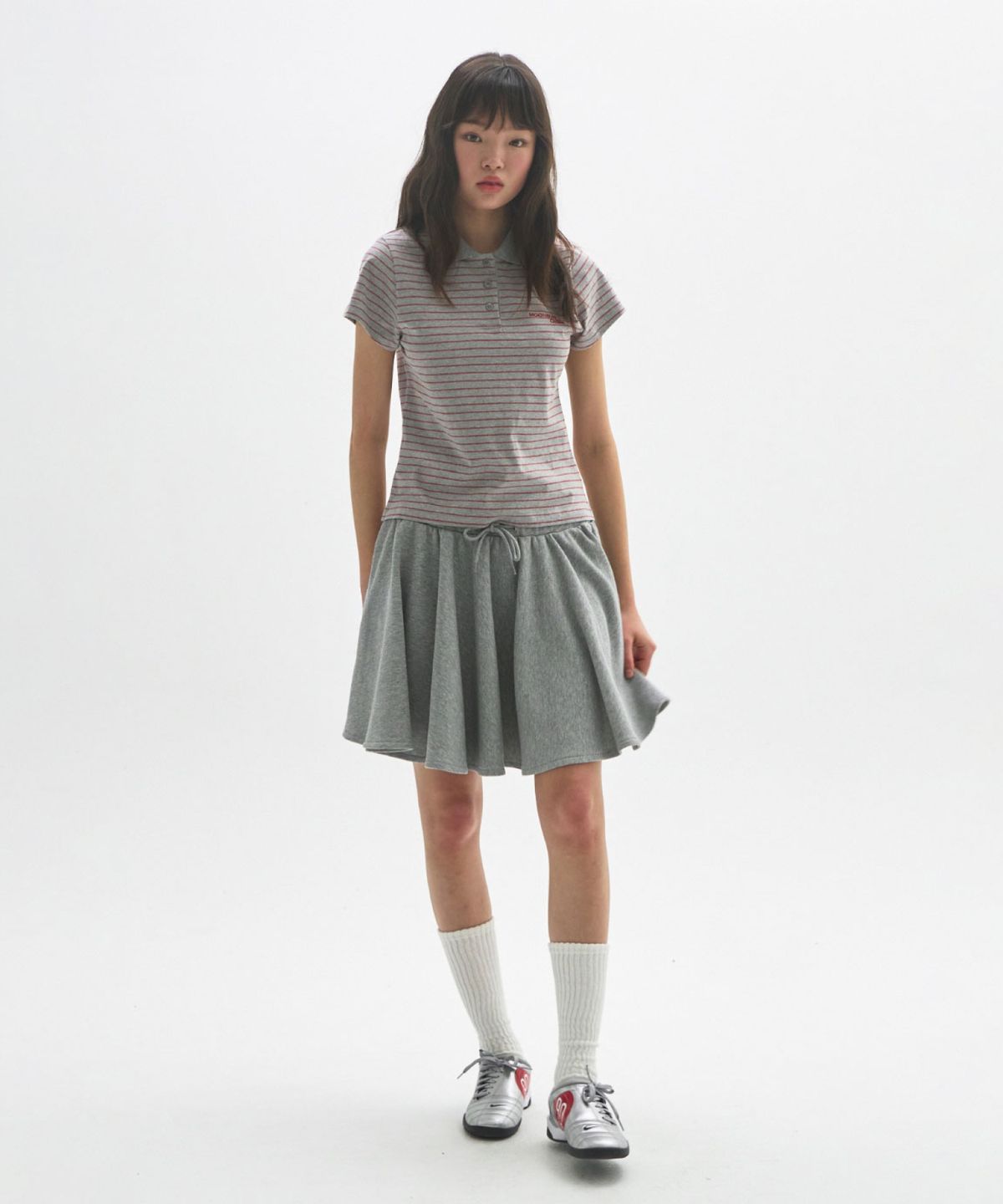 문선 아카이브(MOONSUN ARCHIVE) M.C Volume Mini Sweat Skirt / MELANGE GRAY