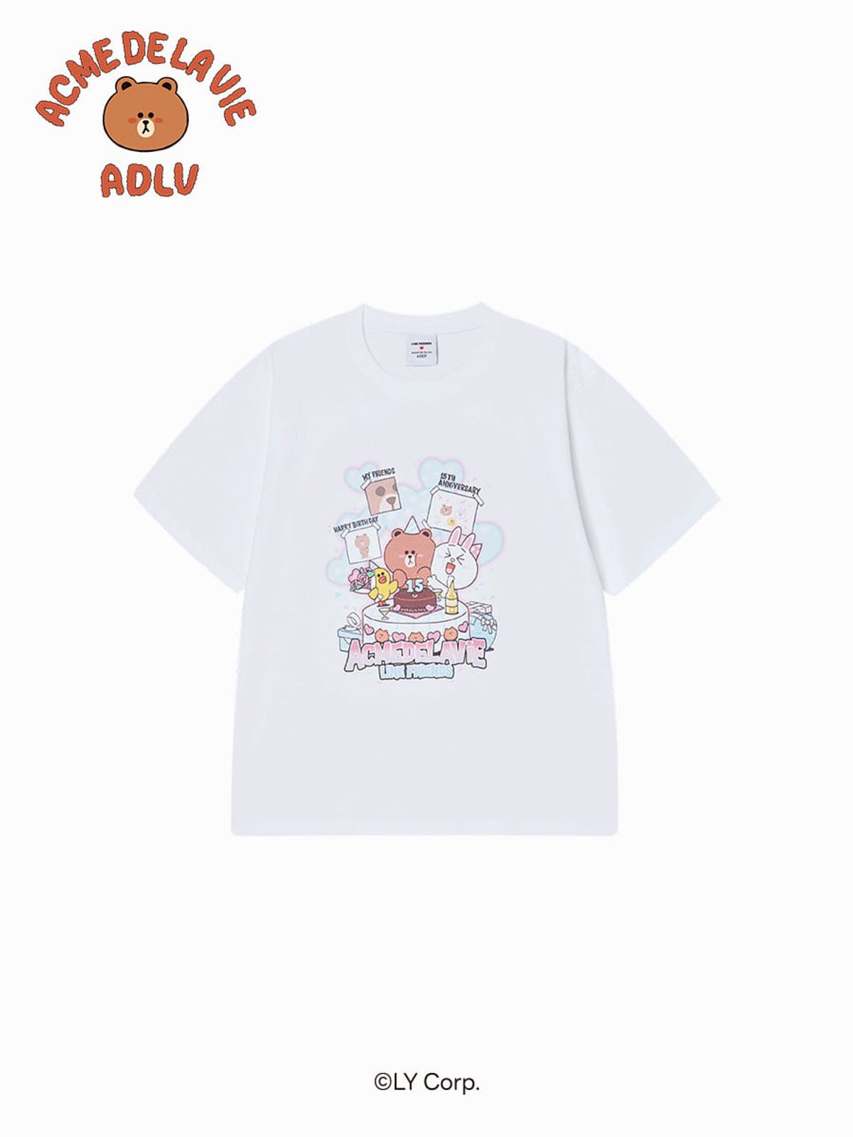 아크메드라비(ACME DE LA VIE) 15TH PARTY LINE FRIENDS SHORT SLEEVE T-SHIRT