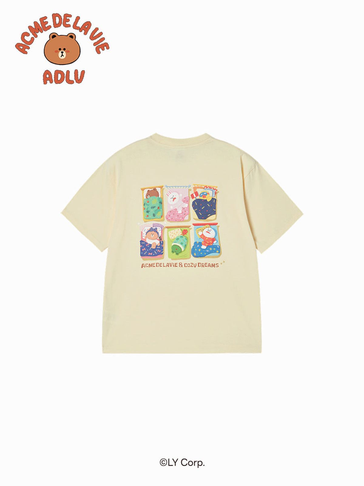 아크메드라비(ACME DE LA VIE) SLEEPING LINE FRIENDS SHORT SLEEVE T-SHIRT