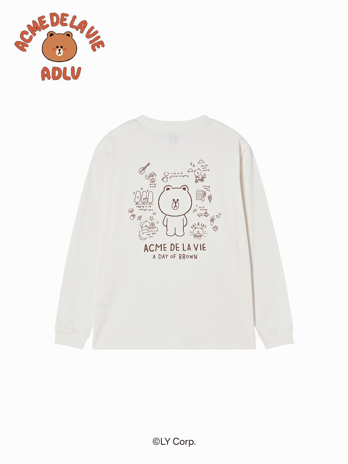 아크메드라비(ACME DE LA VIE) DAY OF LINE FRIENDS LONG SLEEVE T-SHIRT
