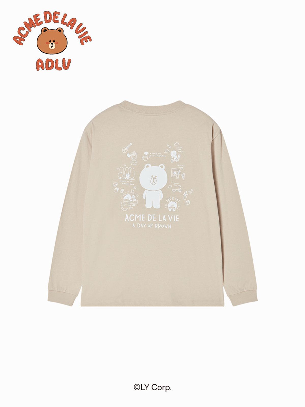 아크메드라비(ACME DE LA VIE) DAY OF LINE FRIENDS LONG SLEEVE T-SHIRT