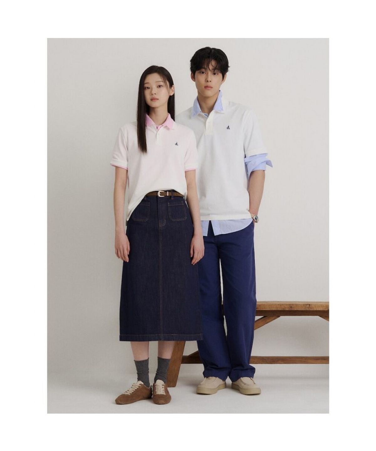 빈폴 멘(BEANPOLE MEN) [Essential] 피케 칼라넥 반소매 티셔츠  화이트
